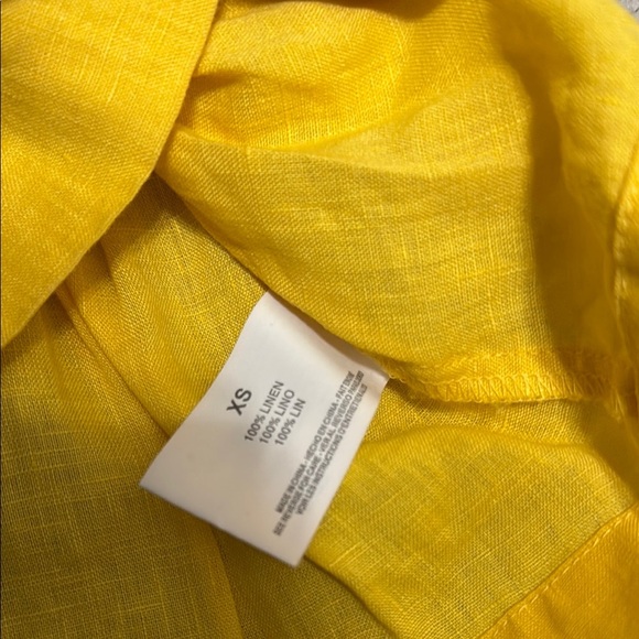 Nine West Yellow Sleeveless Ruffled Blouse - Picture 4 of 4